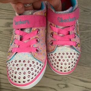 Skechers Twinkle Toes Kid's Pink Comfy Sneakers Size 9